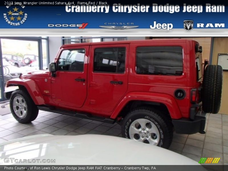 Flame Red / Black 2013 Jeep Wrangler Unlimited Sahara 4x4