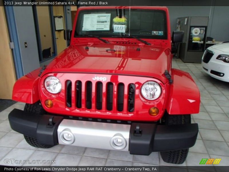 Flame Red / Black 2013 Jeep Wrangler Unlimited Sahara 4x4