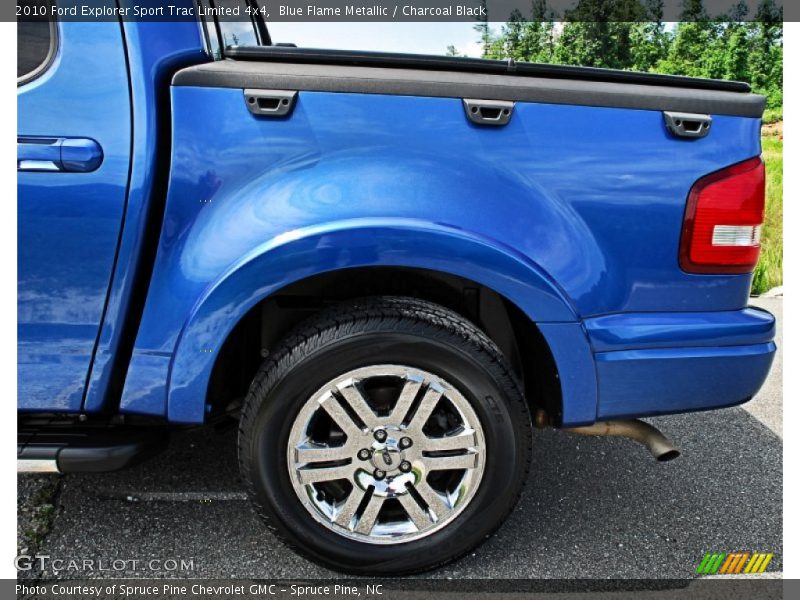 Blue Flame Metallic / Charcoal Black 2010 Ford Explorer Sport Trac Limited 4x4