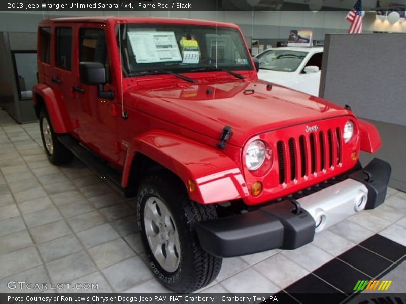 Flame Red / Black 2013 Jeep Wrangler Unlimited Sahara 4x4