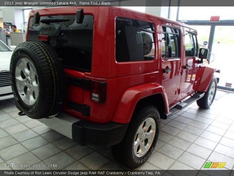 Flame Red / Black 2013 Jeep Wrangler Unlimited Sahara 4x4