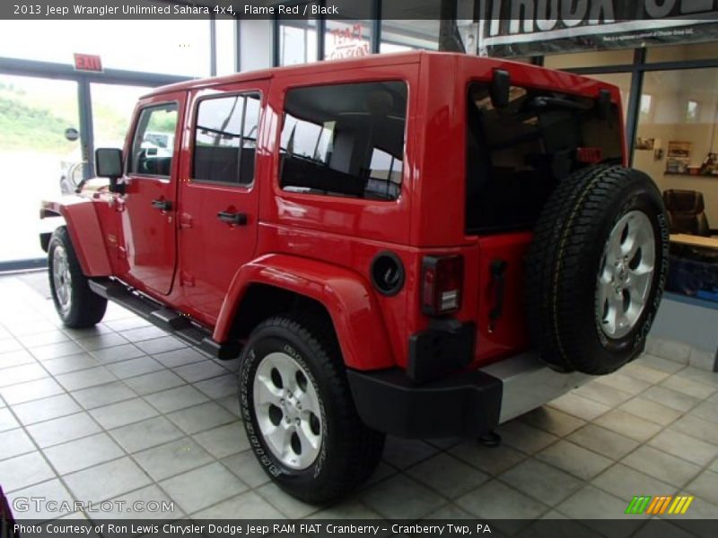 Flame Red / Black 2013 Jeep Wrangler Unlimited Sahara 4x4