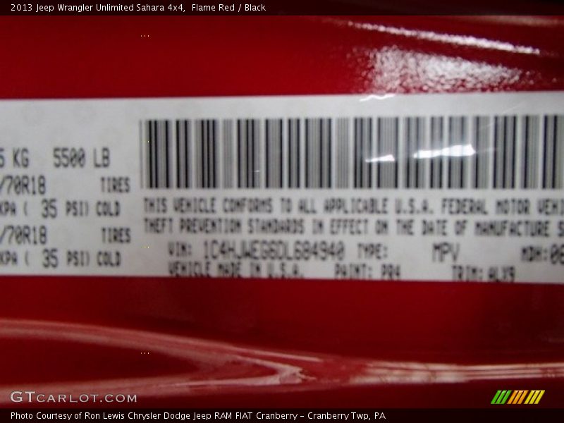 Flame Red / Black 2013 Jeep Wrangler Unlimited Sahara 4x4