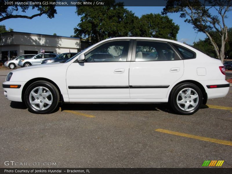 Nordic White / Gray 2005 Hyundai Elantra GLS Hatchback