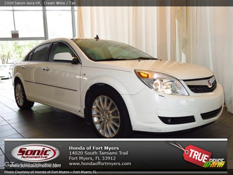 Cream White / Tan 2008 Saturn Aura XR