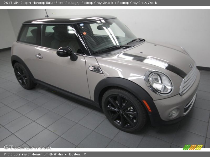 Rooftop Gray Metallic / Rooftop Gray Cross Check 2013 Mini Cooper Hardtop Baker Street Package