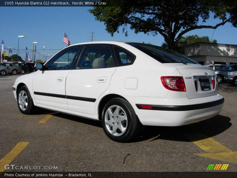 Nordic White / Gray 2005 Hyundai Elantra GLS Hatchback