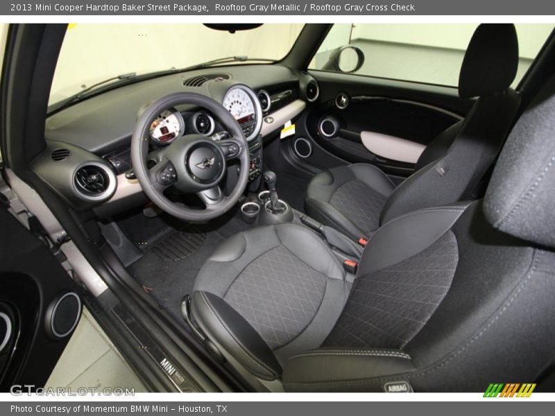 Rooftop Gray Metallic / Rooftop Gray Cross Check 2013 Mini Cooper Hardtop Baker Street Package