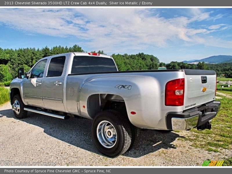 Silver Ice Metallic / Ebony 2013 Chevrolet Silverado 3500HD LTZ Crew Cab 4x4 Dually