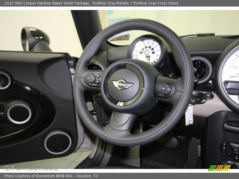 Rooftop Gray Metallic / Rooftop Gray Cross Check 2013 Mini Cooper Hardtop Baker Street Package