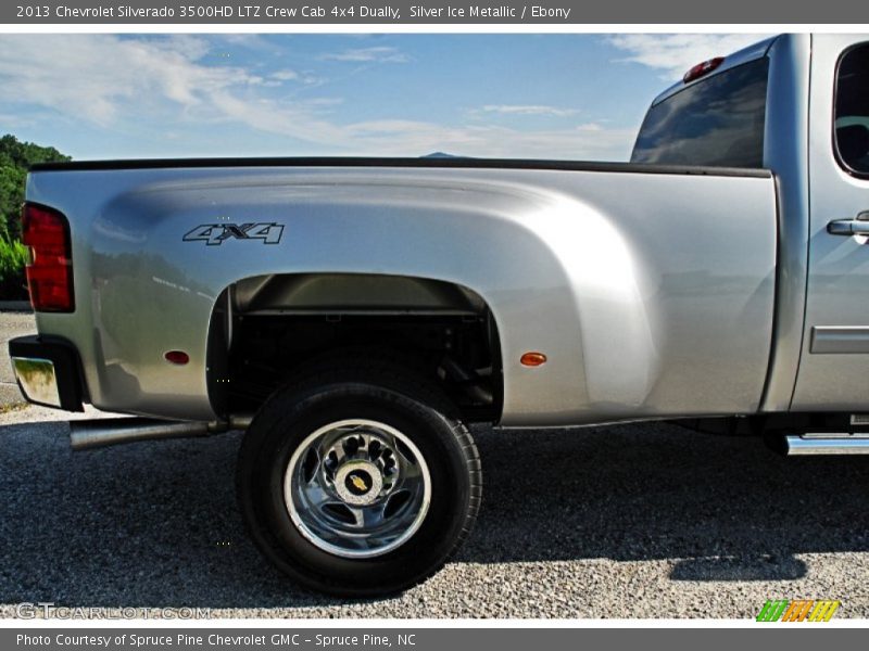 Silver Ice Metallic / Ebony 2013 Chevrolet Silverado 3500HD LTZ Crew Cab 4x4 Dually