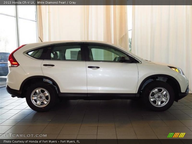 White Diamond Pearl / Gray 2013 Honda CR-V LX