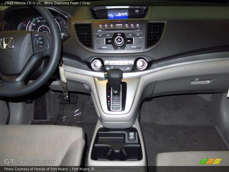 White Diamond Pearl / Gray 2013 Honda CR-V LX