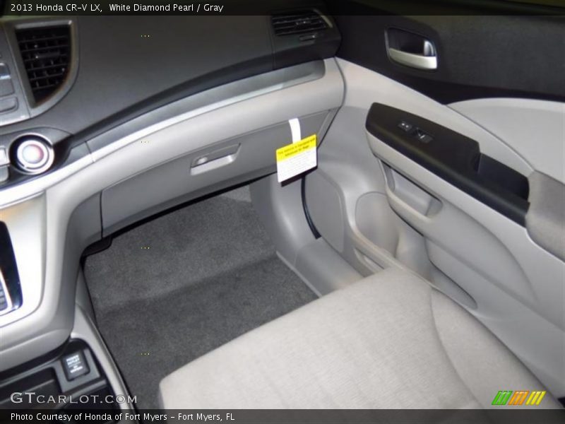 White Diamond Pearl / Gray 2013 Honda CR-V LX