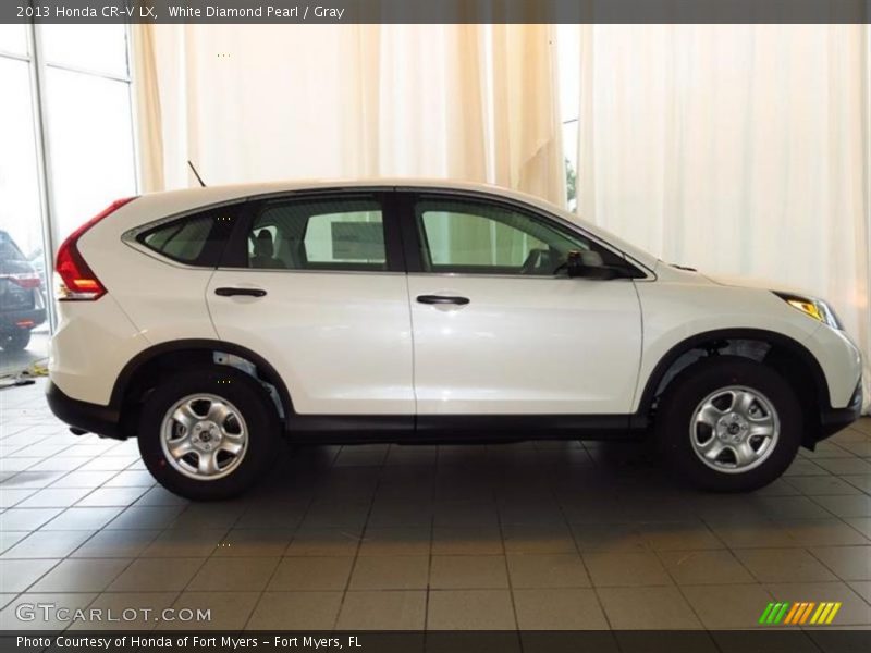 White Diamond Pearl / Gray 2013 Honda CR-V LX