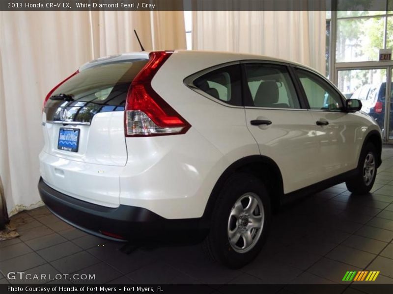 White Diamond Pearl / Gray 2013 Honda CR-V LX