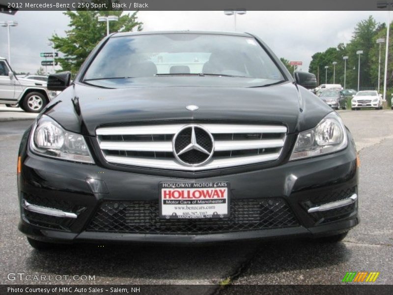 Black / Black 2012 Mercedes-Benz C 250 Sport