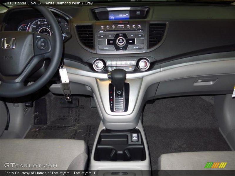 White Diamond Pearl / Gray 2013 Honda CR-V LX