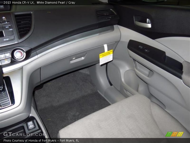 White Diamond Pearl / Gray 2013 Honda CR-V LX
