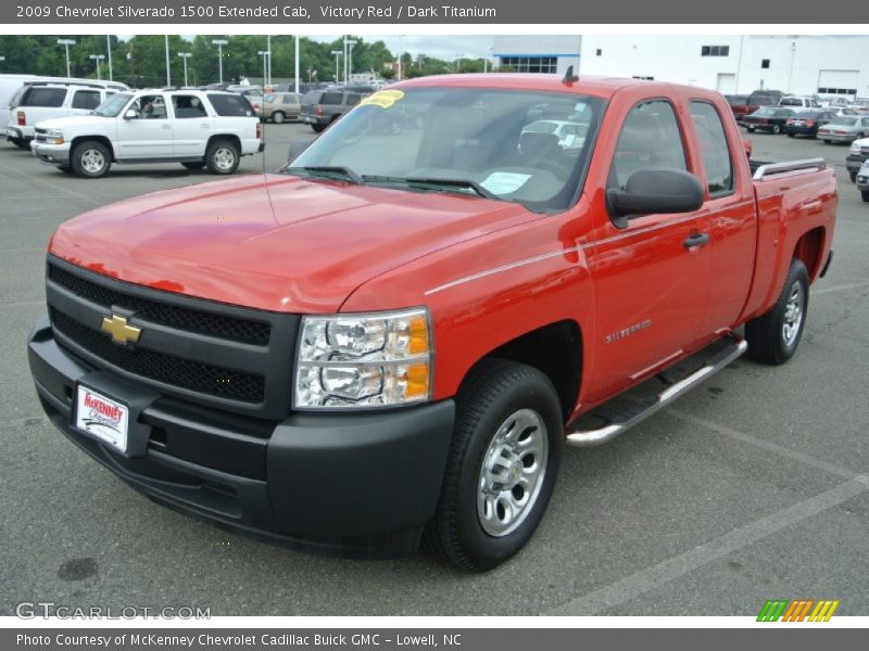 Victory Red / Dark Titanium 2009 Chevrolet Silverado 1500 Extended Cab