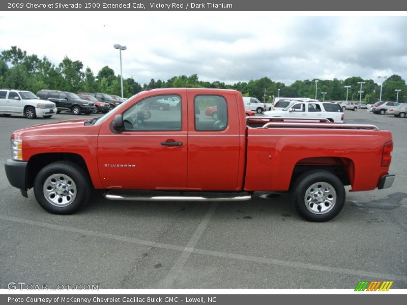 Victory Red / Dark Titanium 2009 Chevrolet Silverado 1500 Extended Cab
