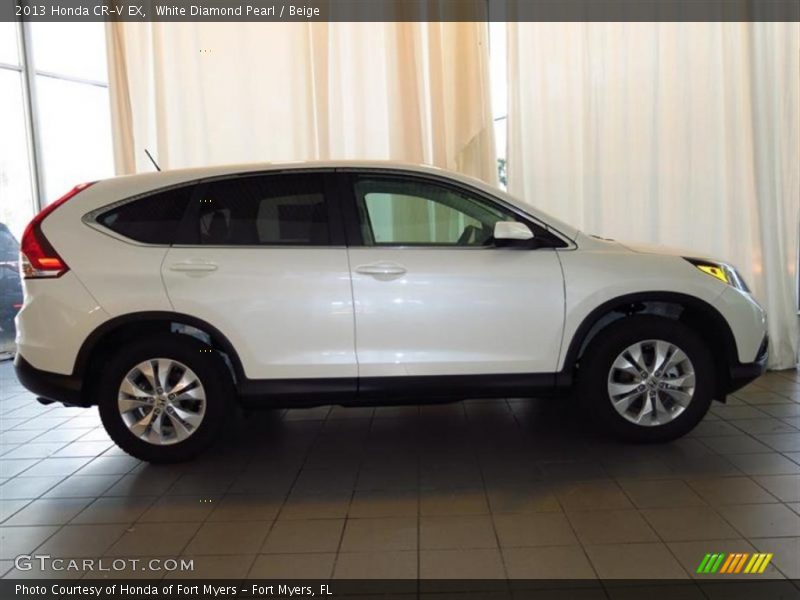 White Diamond Pearl / Beige 2013 Honda CR-V EX