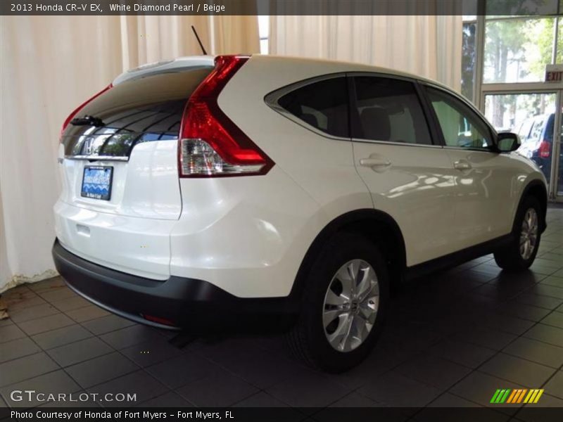 White Diamond Pearl / Beige 2013 Honda CR-V EX
