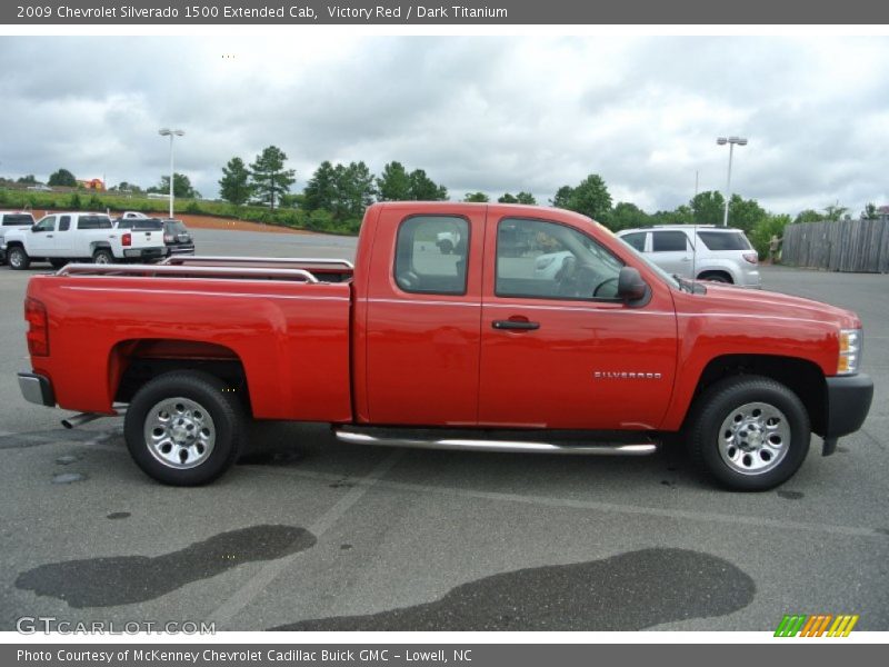 Victory Red / Dark Titanium 2009 Chevrolet Silverado 1500 Extended Cab