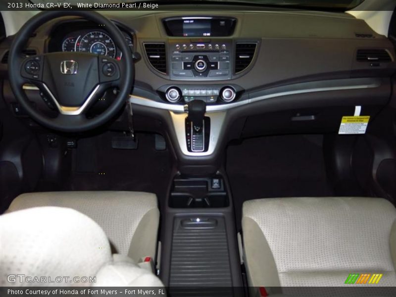White Diamond Pearl / Beige 2013 Honda CR-V EX