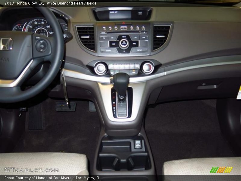 White Diamond Pearl / Beige 2013 Honda CR-V EX