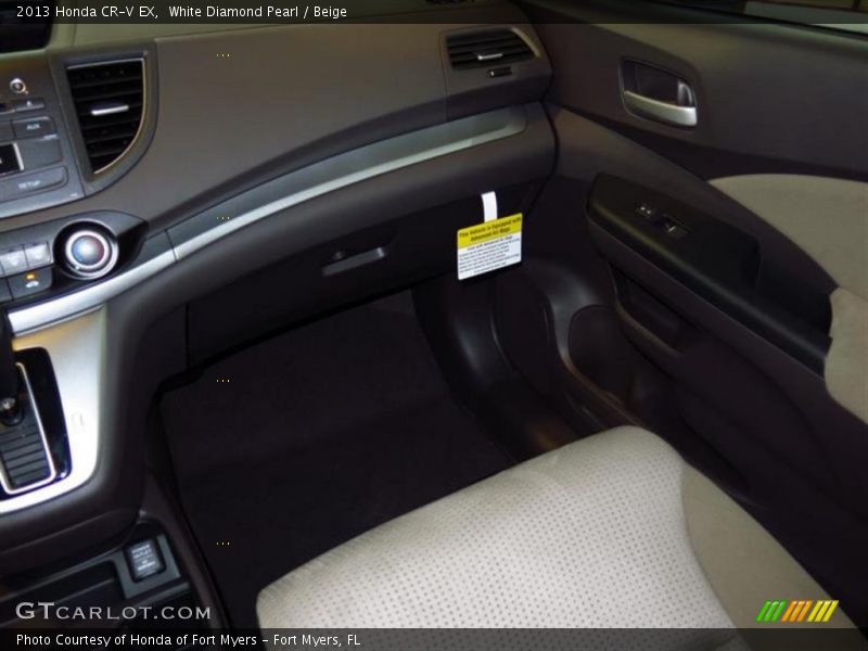 White Diamond Pearl / Beige 2013 Honda CR-V EX