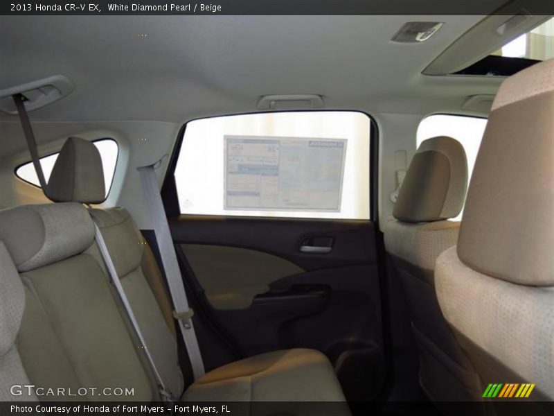 White Diamond Pearl / Beige 2013 Honda CR-V EX