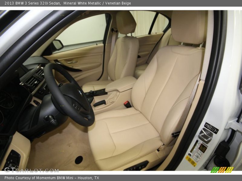 Mineral White Metallic / Venetian Beige 2013 BMW 3 Series 320i Sedan