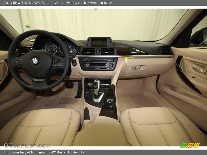 Mineral White Metallic / Venetian Beige 2013 BMW 3 Series 320i Sedan