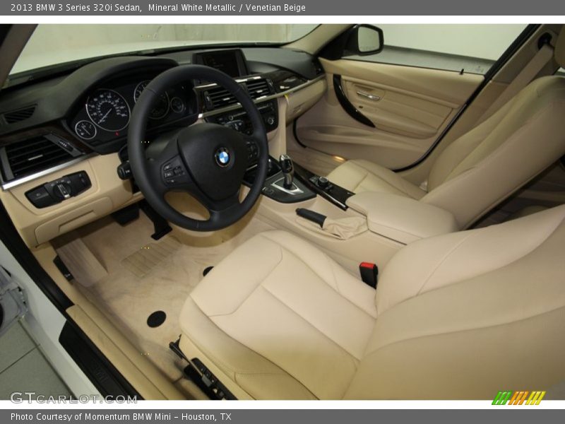 Mineral White Metallic / Venetian Beige 2013 BMW 3 Series 320i Sedan