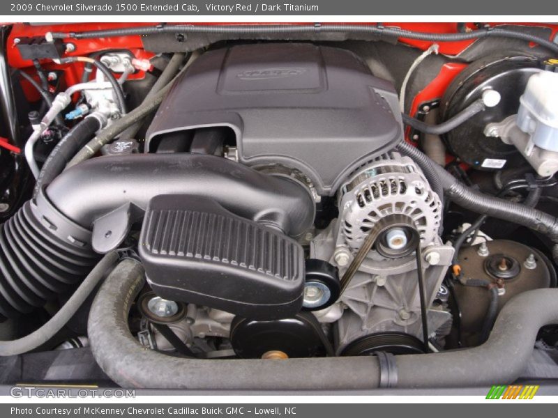 Victory Red / Dark Titanium 2009 Chevrolet Silverado 1500 Extended Cab