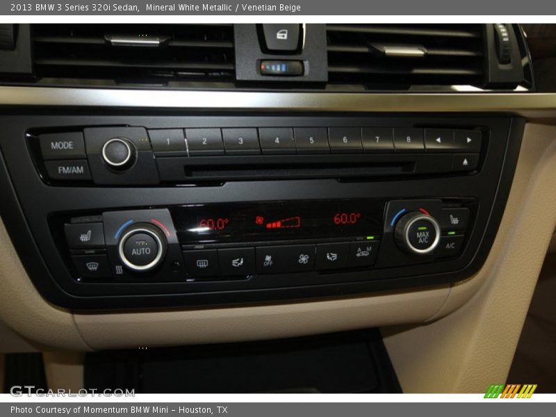 Mineral White Metallic / Venetian Beige 2013 BMW 3 Series 320i Sedan