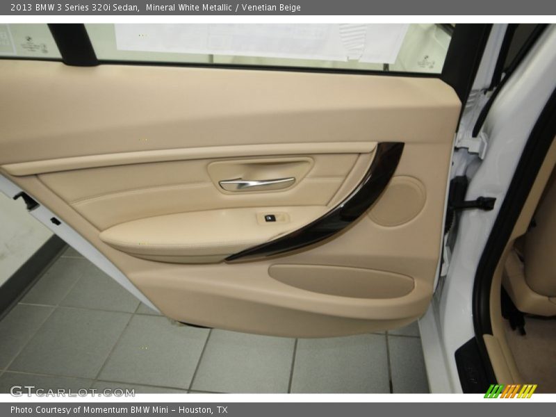 Mineral White Metallic / Venetian Beige 2013 BMW 3 Series 320i Sedan