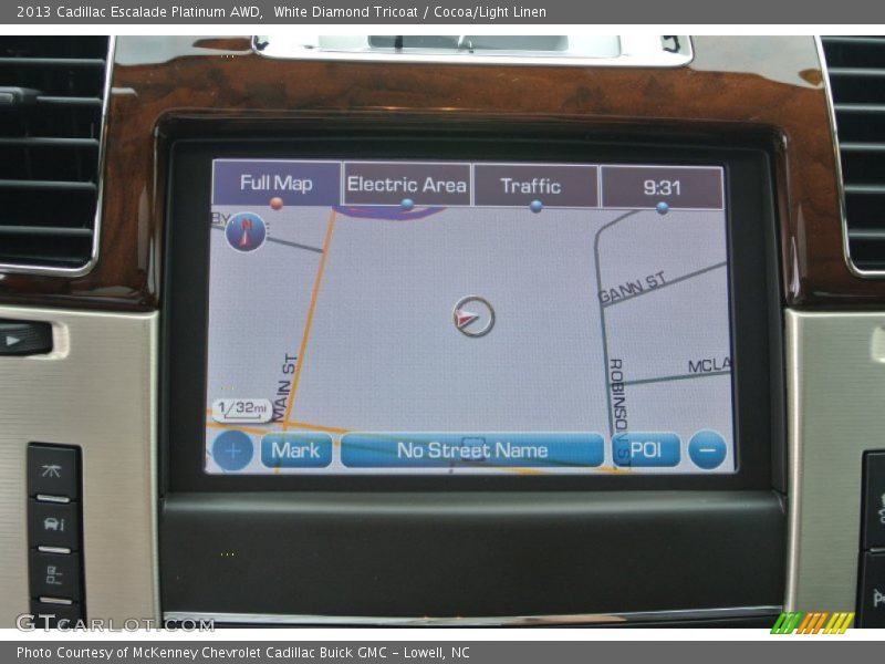 White Diamond Tricoat / Cocoa/Light Linen 2013 Cadillac Escalade Platinum AWD