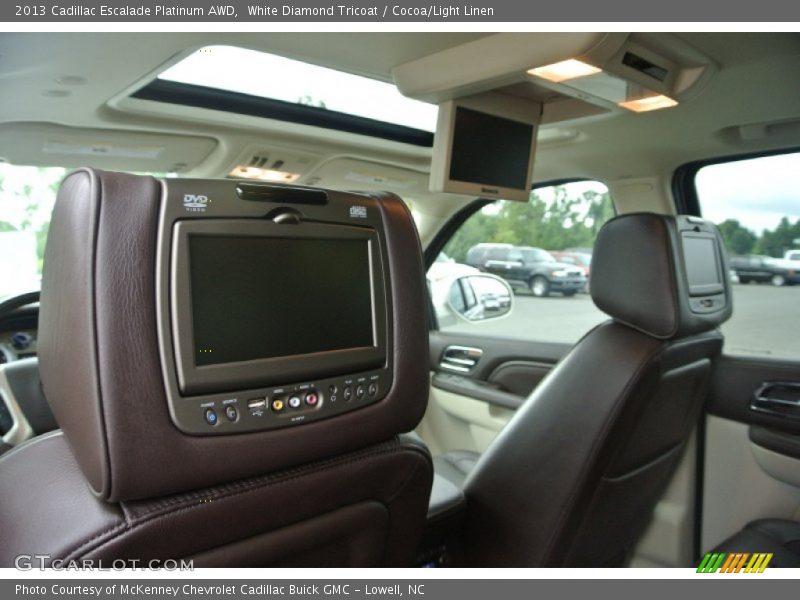 White Diamond Tricoat / Cocoa/Light Linen 2013 Cadillac Escalade Platinum AWD