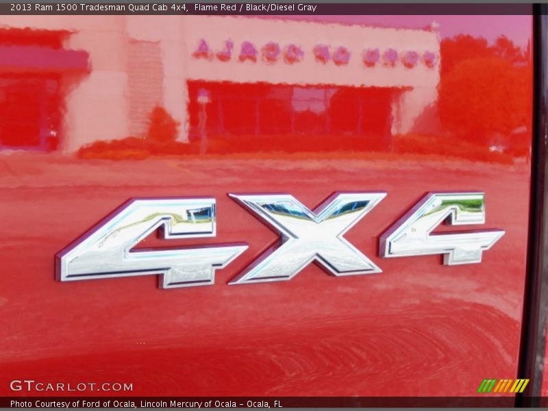 Flame Red / Black/Diesel Gray 2013 Ram 1500 Tradesman Quad Cab 4x4