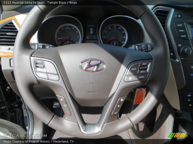 Twilight Black / Beige 2013 Hyundai Santa Fe Sport