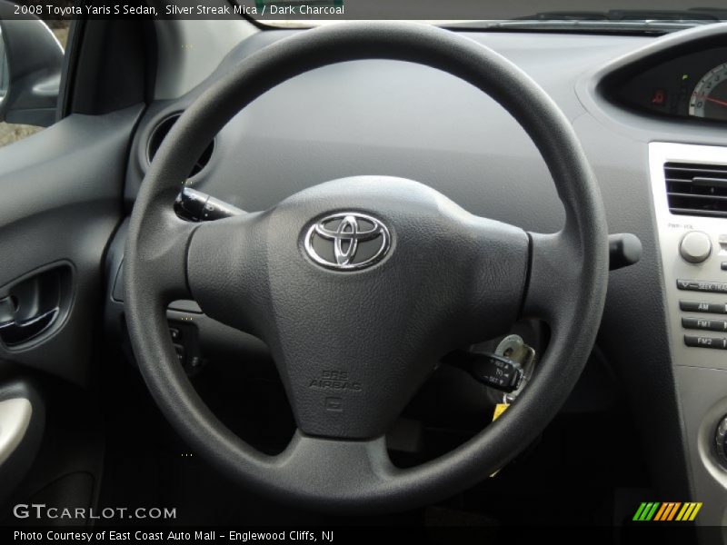 Silver Streak Mica / Dark Charcoal 2008 Toyota Yaris S Sedan