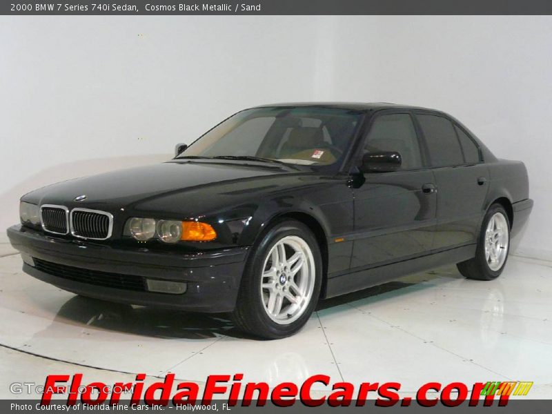 Cosmos Black Metallic / Sand 2000 BMW 7 Series 740i Sedan