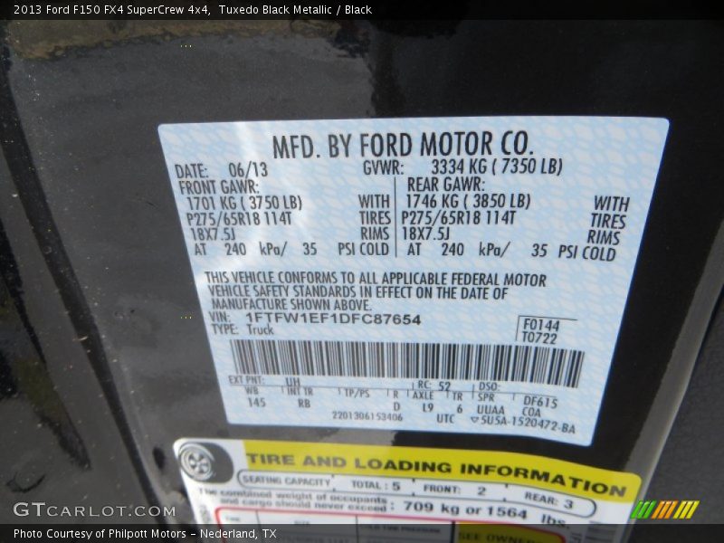 Tuxedo Black Metallic / Black 2013 Ford F150 FX4 SuperCrew 4x4