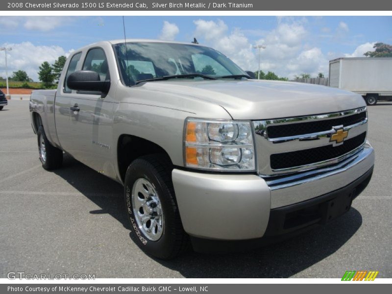 Silver Birch Metallic / Dark Titanium 2008 Chevrolet Silverado 1500 LS Extended Cab