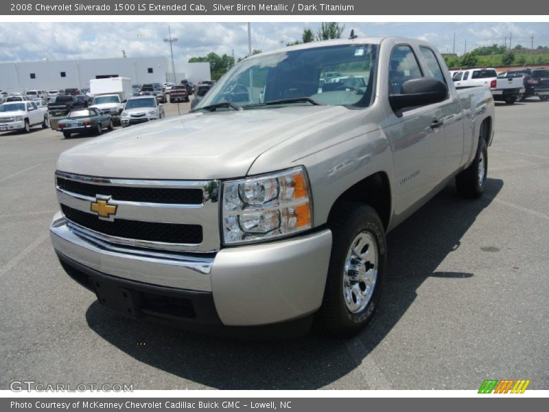 Silver Birch Metallic / Dark Titanium 2008 Chevrolet Silverado 1500 LS Extended Cab