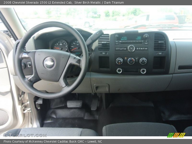 Silver Birch Metallic / Dark Titanium 2008 Chevrolet Silverado 1500 LS Extended Cab