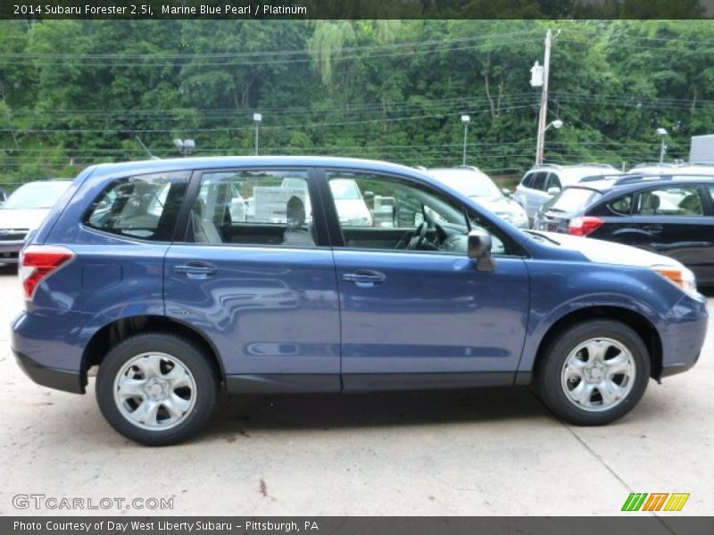 Marine Blue Pearl / Platinum 2014 Subaru Forester 2.5i