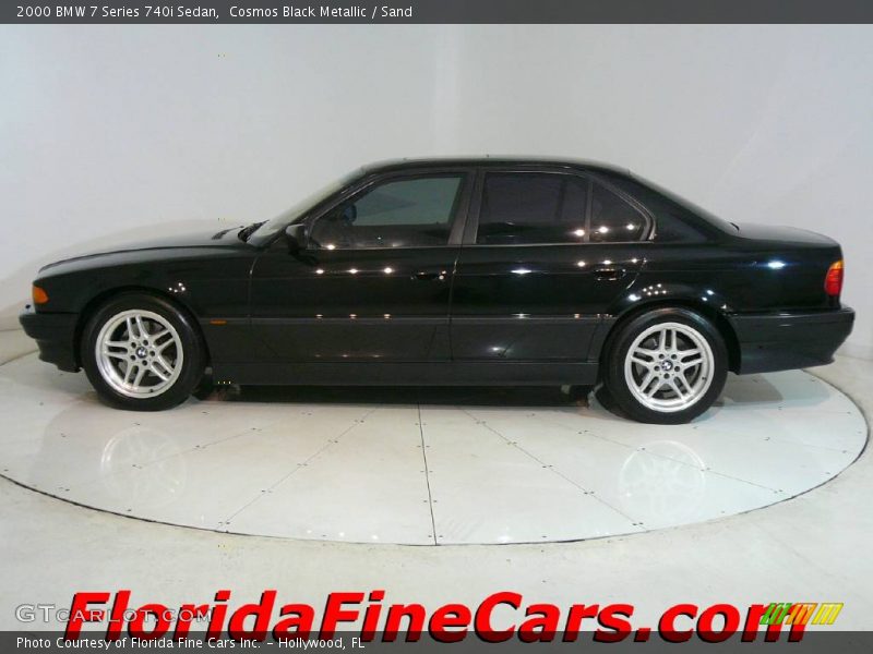 Cosmos Black Metallic / Sand 2000 BMW 7 Series 740i Sedan